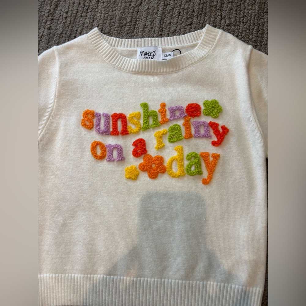NEW Princess Polly is White Graphic knit top - Picture 6 of 15